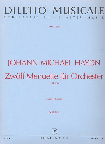 12 Menuette MH550  für Orchester  Partitur