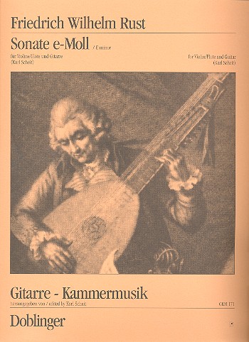 Sonate e-Moll  für Violine (Flöte) und Gitarre  Partitur und Stimme