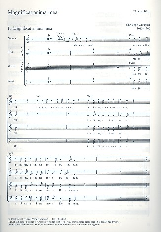 Magnificat für Soli (SATB),  Chor und 2 Trompeten  Chorpartitur