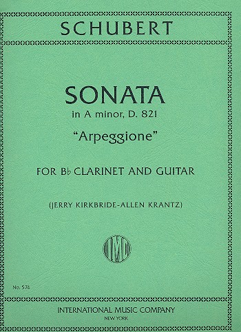 Sonata a minor D821 Arpeggione&nbsp;&nbsp;for b flat clarinet and guitar&nbsp;&nbsp;