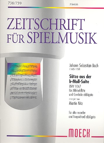 Sätze aus der h-Moll Suite BWV1067&nbsp;&nbsp;für Altblockflöte und Cembalo obligato&nbsp;&nbsp;