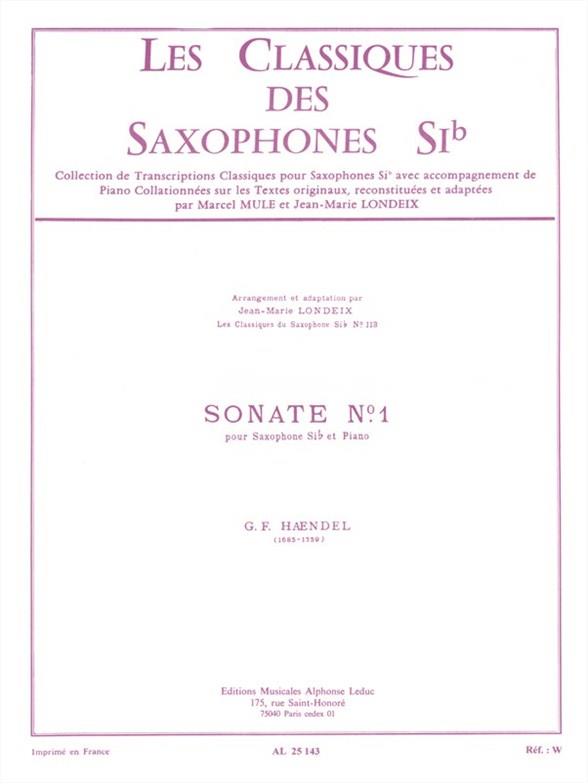 Sonate no.1&nbsp;&nbsp;pour saxophone si b et piano&nbsp;&nbsp;