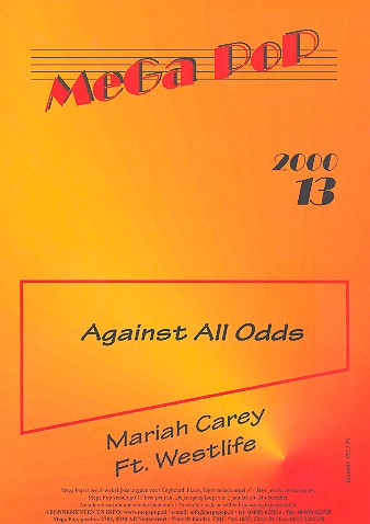 Against all Odds: Einzelausgabe  für Klavier (mit Text)  Mariah Carey feat. Westlife