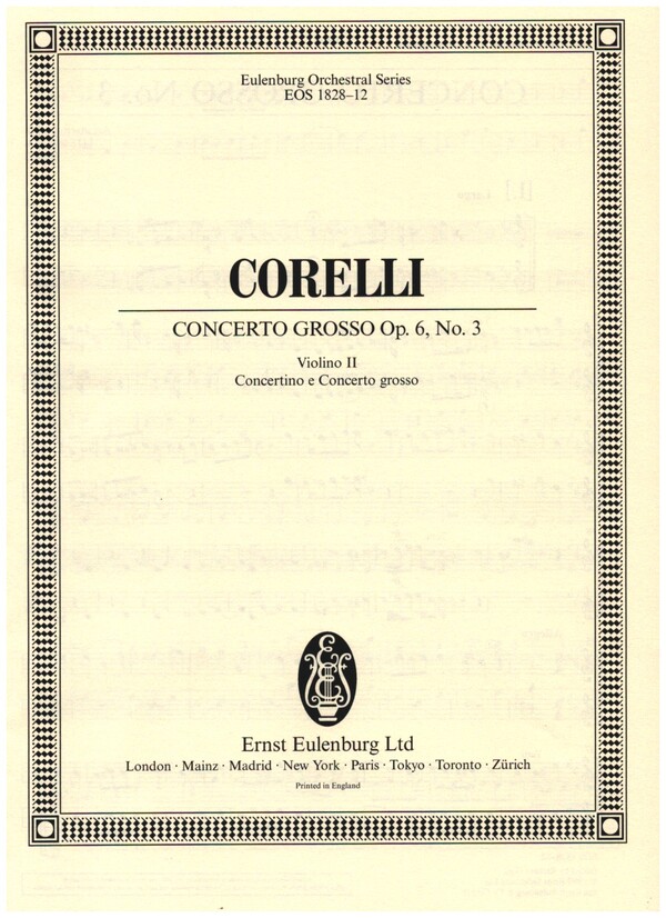 Concerto grosso c-moll Nr.3 op.6,3  für 2 Violinen, Violoncello, Streicher und Bc  Violine 2