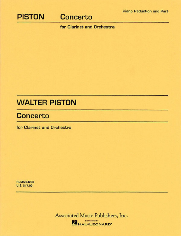 Concerto for clarinet and orchestra  for clarinet and piano  