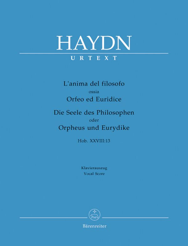 Die Seele des Philosophen  Hob.XXVIII:13  Klavierauszug (it/dt)