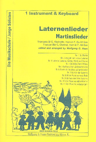 Laternenlieder &nbsp;&nbsp;für ein Melodieinstrument in C/B/Es/F und Klavier&nbsp;&nbsp;