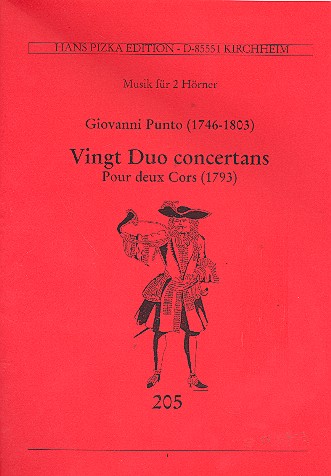 20 DUOS CONCERTANTS POUR 2 CORS  PARTITION  (1793)  