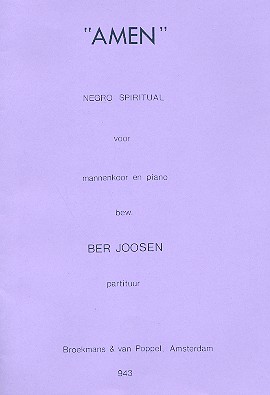 Amen Negro-Spiritual für  Männerchor und Klavier  Partitur (en)