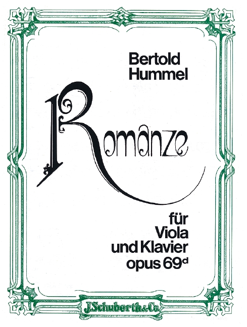 Romanze op. 69 d&nbsp;&nbsp;für Viola und Klavier&nbsp;&nbsp;