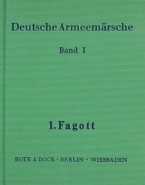 Deutsche Armeemärsche Band 1  für Blasorchester  Fagott 1