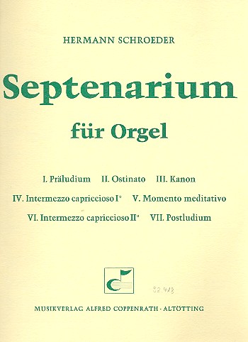 Septenarium&nbsp;&nbsp;für Orgel&nbsp;&nbsp;