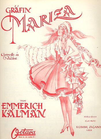 Komm Zigany aus Gräfin Mariza&nbsp;&nbsp;für Akkordeon&nbsp;&nbsp;