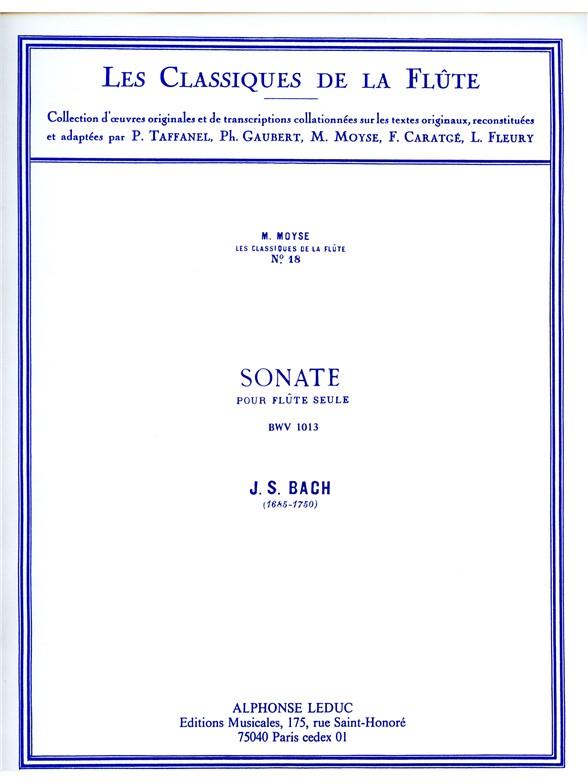 Sonate BWV1013&nbsp;&nbsp;pour flûte&nbsp;&nbsp;