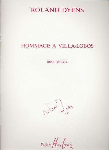 Hommage a Villa-Lobos&nbsp;&nbsp;pour guitare&nbsp;&nbsp;
