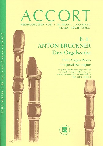 3 Orgelwerke für grossen  Blockflötenchor  Partitur und Stimmen