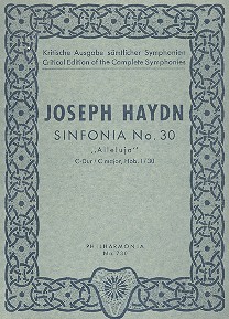 SINFONIE C-DUR NR.30 HOB.I:30 FUER&nbsp;&nbsp;ORCHESTER,  Studienpartitur&nbsp;&nbsp;ROBBINS LANDON, H.C., ED