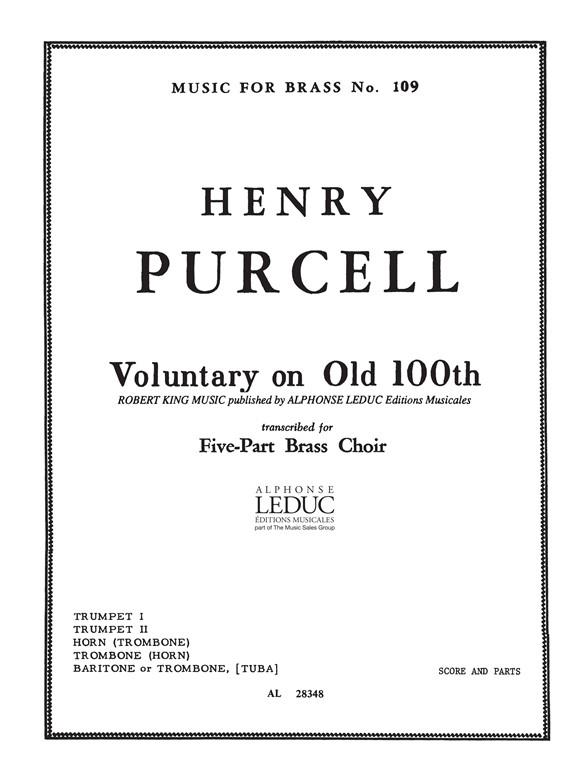 VOLUNTARY ON OLD 100TH FOR 5-PART  BRASS CHOIR  SCORE+PARTS