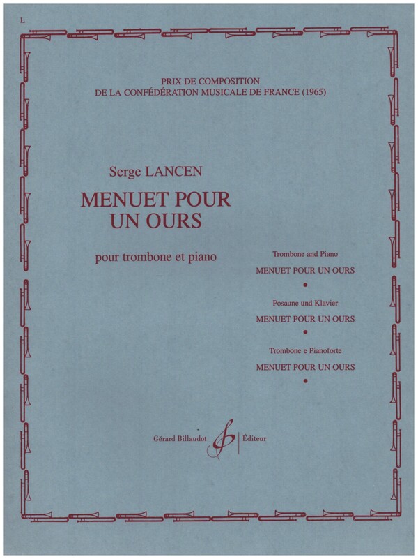 Menuet pour un ours  pour trombone et piano  