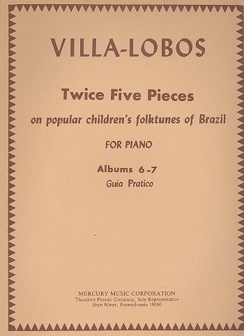 Twice 5 pieces on popular Children's  Folktunes of Brazil for piano  (albums 6-7)