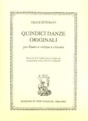15 danze originali  per faluto (vl) e chitarra  2 partiture