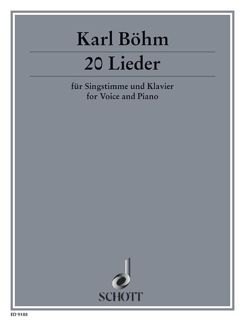 20 Lieder&nbsp;&nbsp;für Singstimme und Klavier&nbsp;&nbsp;