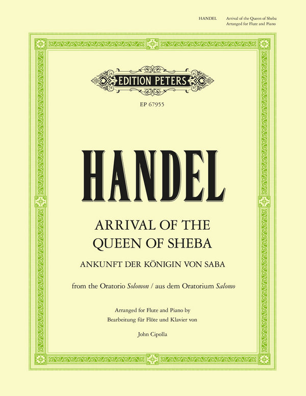 The Arrival of the Queen of Sheba&nbsp;&nbsp;for flute and piano&nbsp;&nbsp;