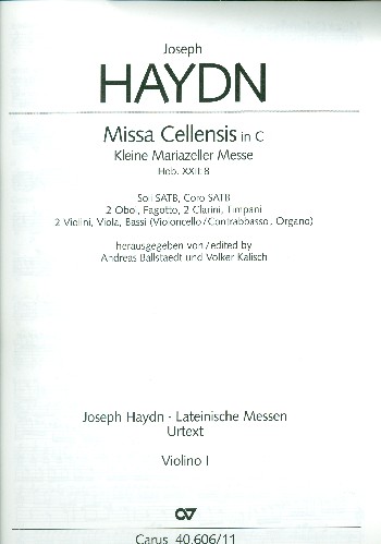 Missa cellensis C-Dur Hob.XXII:8&nbsp;&nbsp;für Soli, gem Chor und Orchester&nbsp;&nbsp;Violine 1