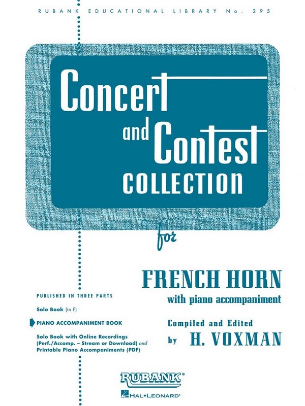 Concert and Contest Collection  for french horn and piano  piano accompaniment