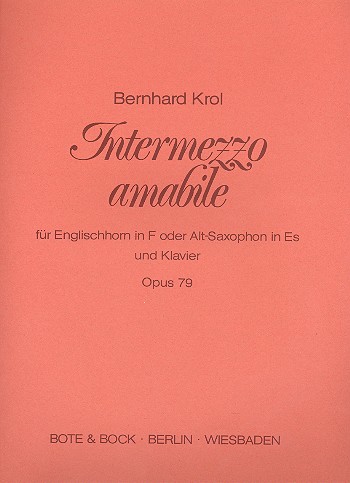 Intermezzo amabile op.79&nbsp;&nbsp;für Englischhorn (Altsax) und Klavier&nbsp;&nbsp;