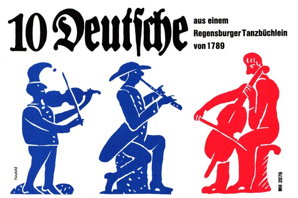 10 deutsche Tänze aus einem Regensburger Tanzbüchlein von 1789  für Zither, Hackbrett und Gitarre  Partitur
