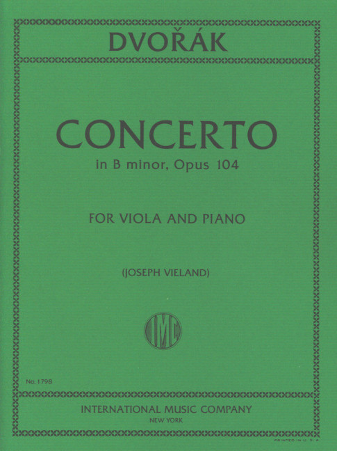 Concerto B Minor op.104  for viola and piano  