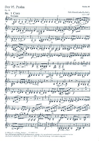 Der 95. Psalm op.46 für Soli,&nbsp;&nbsp;Chor und Orchester&nbsp;&nbsp;Violine 2