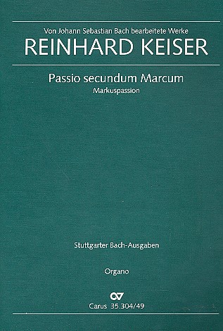 Markuspassion für Soli (SATTBB),  Chor, Orchester und  Orgel  Orgel