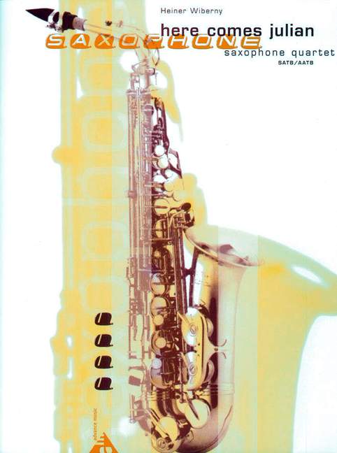 Here comes Julian&nbsp;&nbsp;for 4 Saxophones (SATB/AATB)&nbsp;&nbsp;score and parts