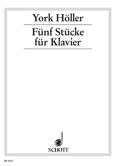 Fünf Stücke  für Klavier  