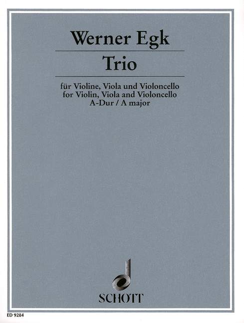 Trio A-Dur  für Violine, Viola und Violoncello  Partitur und Stimmen
