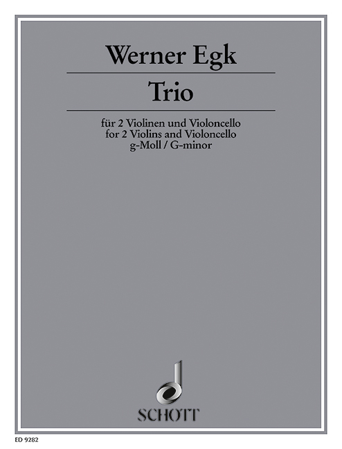 Trio g-Moll  für 2 Violinen und Violoncello  Partitur und Stimmen