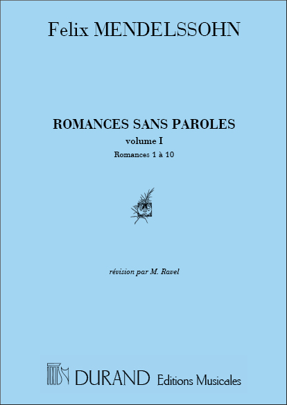ROMANCES SANS PAROLES VOL.1 (1-10)&nbsp;&nbsp;POUR PIANO&nbsp;&nbsp;RAVEL, MAURICE, ARR.