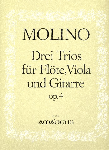 3 Trios op.4 für Flöte, Viola  und Gitarre,  Stimmen  