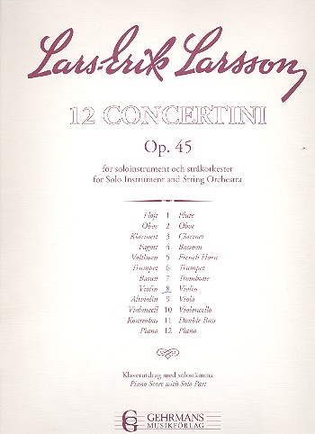 Concertino op.45,8 for violin and  string orchestra for violin and piano  