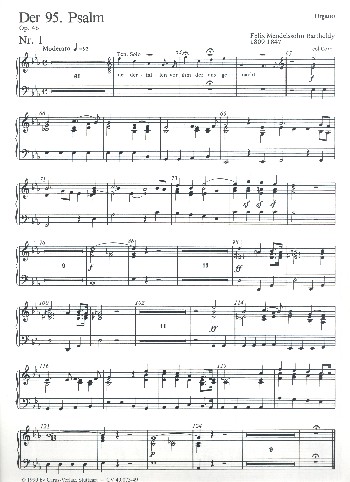 Der 95. Psalm op.46 für Soli,&nbsp;&nbsp;Chor und Orchester&nbsp;&nbsp;Orgel