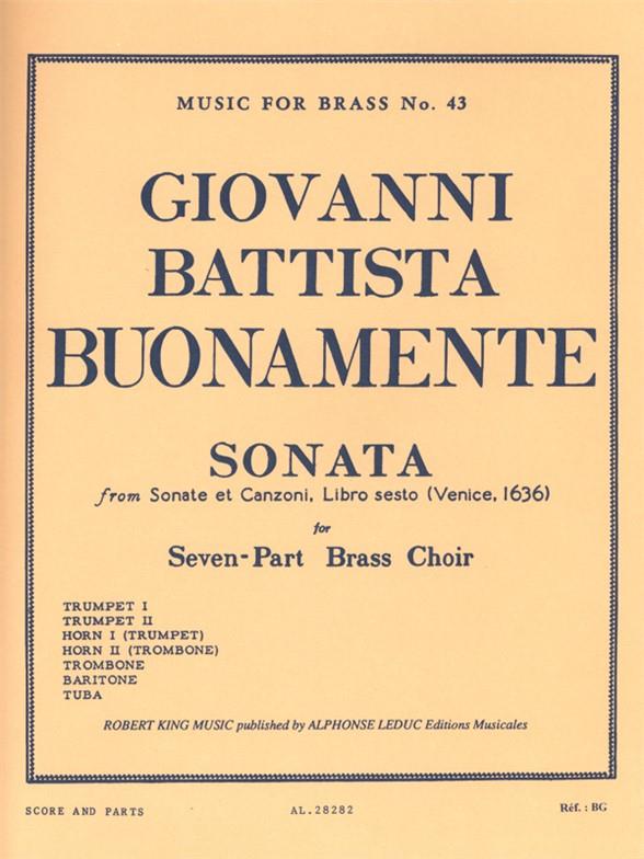 SONATA FROM SONATE ET CANZONI  LIBRO 6 FOR 7-PART BRASS CHOIR  SCORE+PARTS