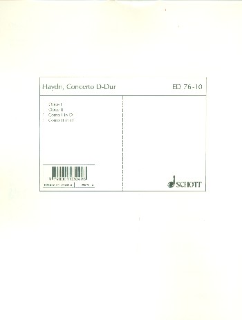 Konzert D-Dur op.101 Hob.VIIb:2&nbsp;&nbsp;für Violoncello und Orchester&nbsp;&nbsp;Harmoniestimmen