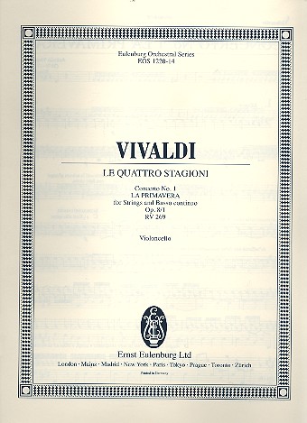 Concerto op.8,1 RV269 für&nbsp;&nbsp;für Violine, Streichorchester und Bc&nbsp;&nbsp;Violoncello