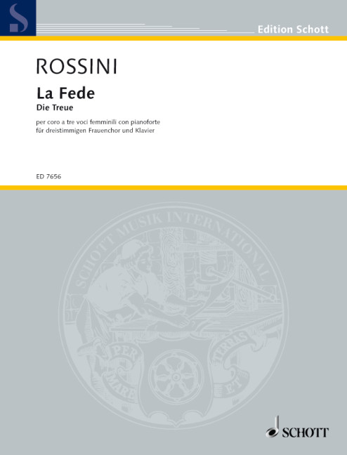 La Fede - Die Treue&nbsp;&nbsp;für Frauenchor (SMezA) mit Klavier&nbsp;&nbsp;Partitur - (= Klavierstimme)