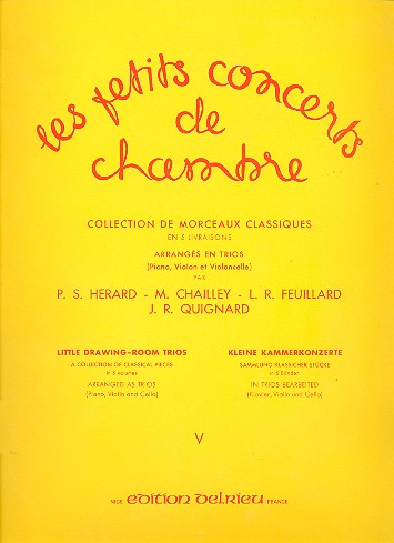 Les petits concerts de chambre vol.5&nbsp;&nbsp;pour piano, violon, violoncelle&nbsp;&nbsp;parties