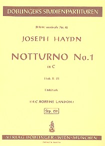 NOTTURNO C-DUR HOB.II:25 FUER  KAMMERORCHESTER, STUDIENPARTITUR  ROBBINS LANDON, H.C., ED