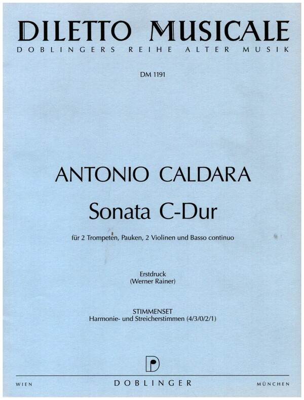 SONATA C-DUR&nbsp;&nbsp;FUER 2 TROMPETEN, PAUKEN, 2 VIOLINEN U. BC&nbsp;&nbsp;STIMMENSET