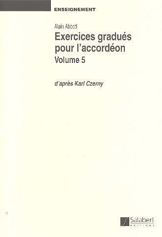 Exercices gradues d'apres Czerny vol.5  pour l'accordeon  (moyen)  